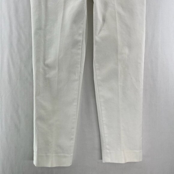 Vince Camuto Pants Womens Size 6 Chino Slim Straight Low Rise Trousers White - Picture 4 of 10